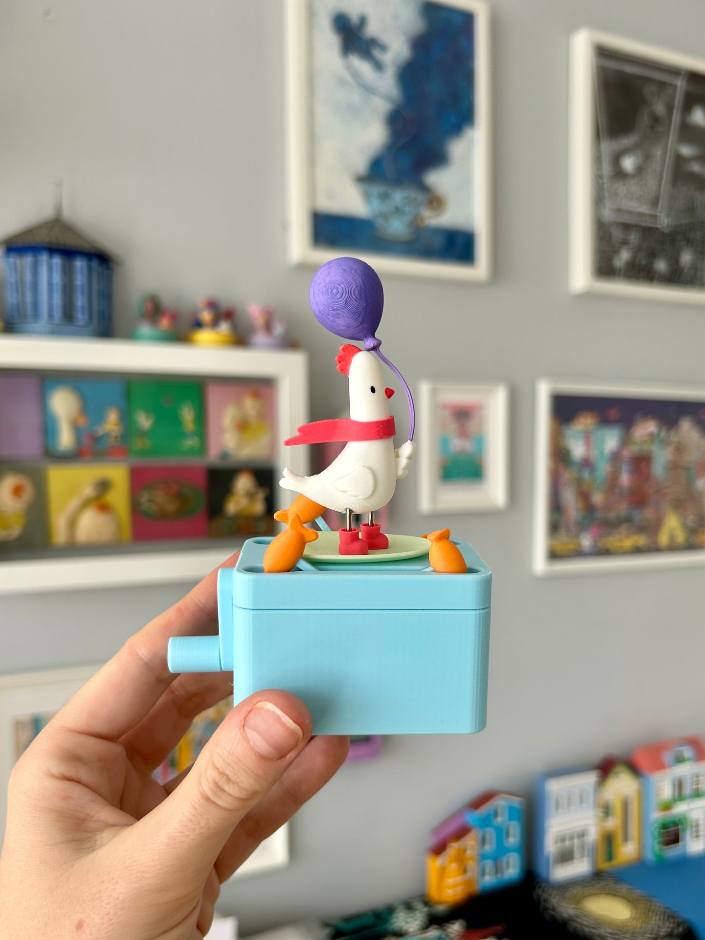 YAYA the chicken in a fish pond