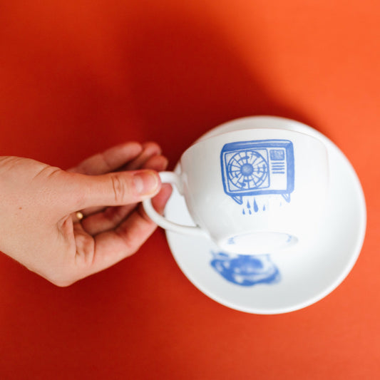 Tea cup and saucer- Mazgan