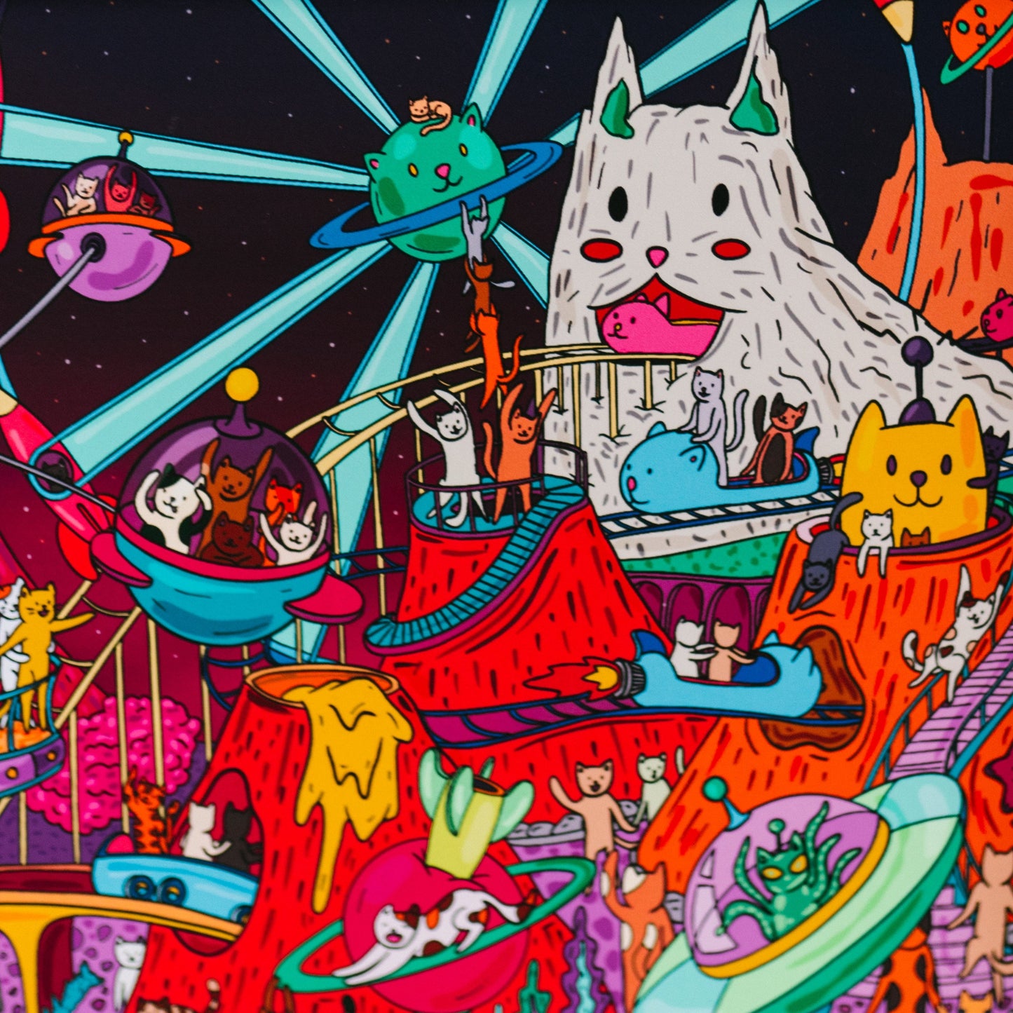 Cats in a space park