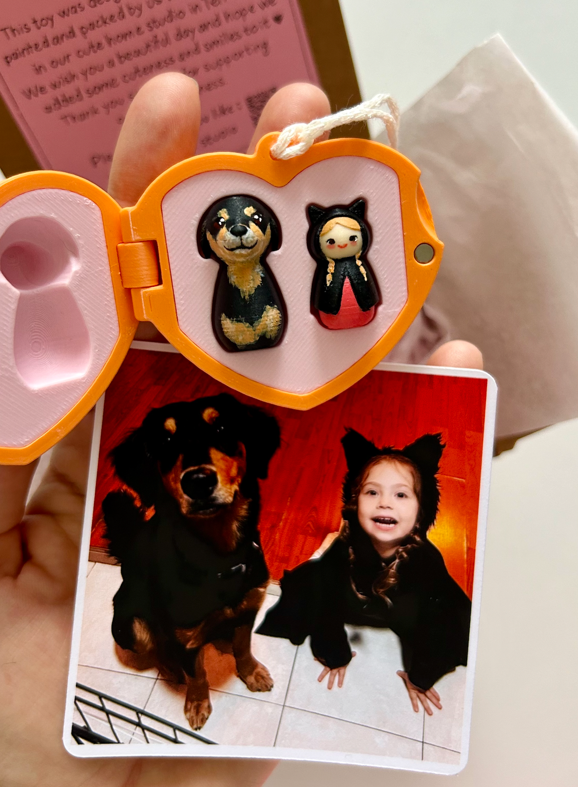 Custom pet in a tamagotchi/heart